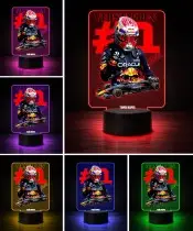 Max Verstappen F1 3D LED Night Light with Name