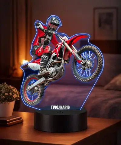 Motocross Fahrer 3D LED...