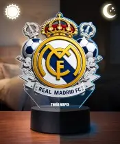 Real Madrid Football 3D LED Night Light with Name