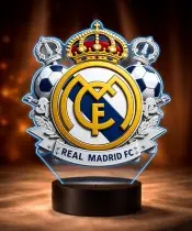 Real Madrid Football 3D LED Night Light with Name