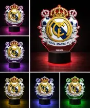 Real Madrid Football 3D LED Night Light with Name