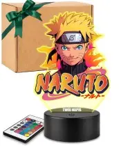 Lampka Nocna LED 3D Naruto Portret z Imieniem