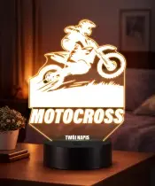 Motocross 3D LED Nachtlicht mit Namen