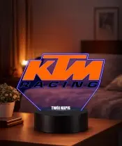 Lampka Nocna LED 3D KTM Racing z Imieniem