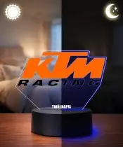 Lampka Nocna LED 3D KTM Racing z Imieniem