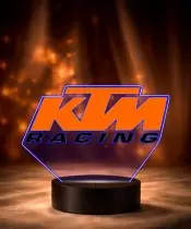 Lampka Nocna LED 3D KTM Racing z Imieniem