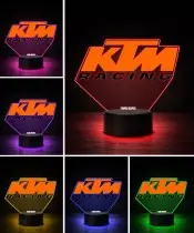 Lampka Nocna LED 3D KTM Racing z Imieniem