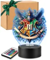 Harry Potter Hogwarts Gryffindor 3D LED Nachtlicht mit Namen