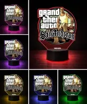 Lampka Nocna LED 3D GTA San Andreas z Imieniem