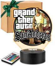 Lampka Nocna LED 3D GTA San Andreas z Imieniem