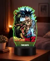Dragon Ball Goku und Drache 3D LED Nachtlicht mit Namen
