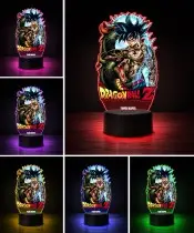 Dragon Ball Goku und Drache 3D LED Nachtlicht mit Namen