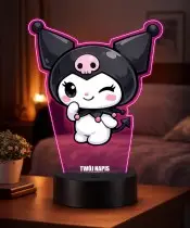 Kuromi Chibi 3D LED Nachtlicht mit Namen