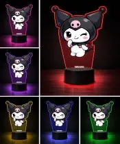 Kuromi Chibi 3D LED Nachtlicht mit Namen