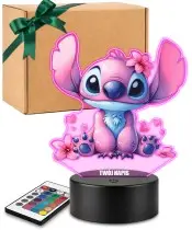 Angel with Flowers 3D LED Night Light with Name