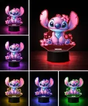 Angel with Flowers 3D LED Night Light with Name