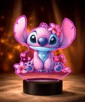 Angel with Flowers 3D LED Night Light with Name