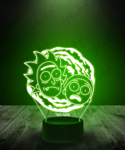 lampka_led_3d_plexido_rick_and_morty_tunel