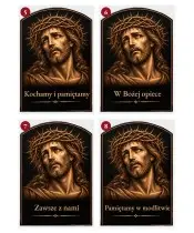 Jezus w koronie cierniowej sepia — sentencje 5–8