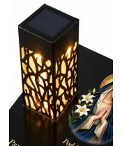 Gięty Maryja w granatowym welonie — lampion