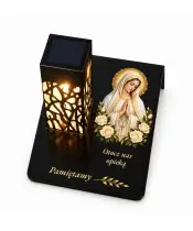 Gięty Matka Boża Fatimska — detal nadruku