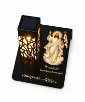 Gięty Jezus Zmartwychwstały — detal nadruku