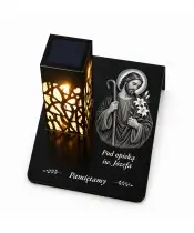 Gięty Święty Józef Opiekun mono — detal nadruku