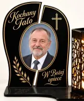 Promień nadziei ze zdjęciem — zbliżenie tabliczki