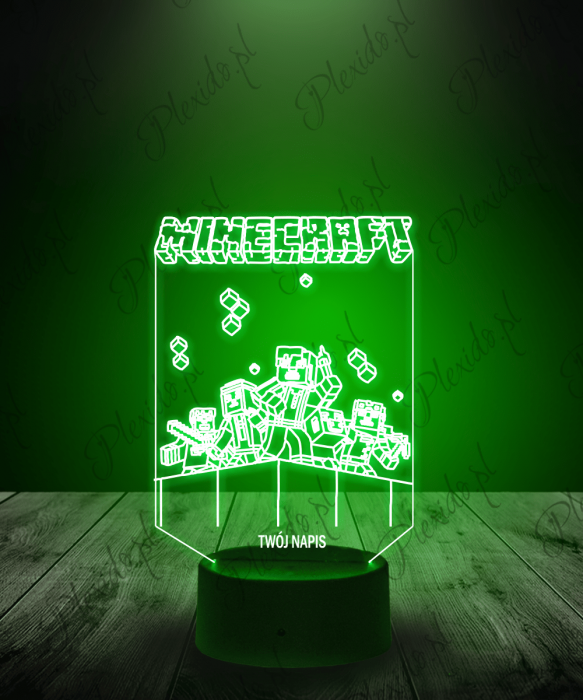 Lampka LED 3D Plexido Minecraft Postacie - 3