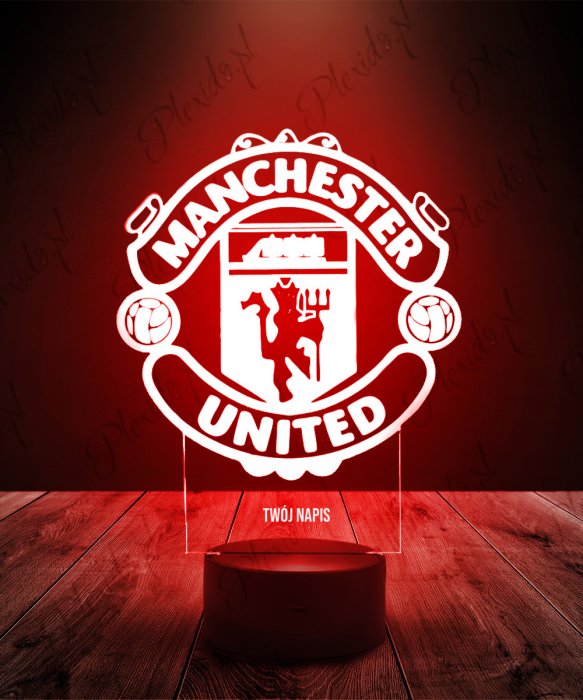 Lampka LED 3D Plexido Manchester United Logo