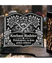 Znicz solarny LED XL dla rodziców - Księga wspólnego życia - grawer - zbliżenie