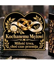 Znicz solarny LED XL dla męża - Więź na zawsze - zbliżenie