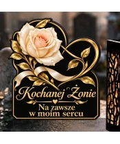 Znicz solarny LED XL dla żony - Róża wiecznej miłości - zbliżenie
