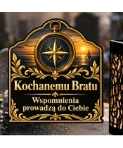 Znicz solarny LED XL dla brata - Kompas wspomnień - zbliżenie