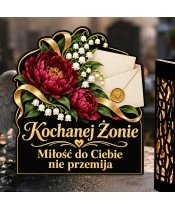 Znicz solarny LED XL dla żony - List wiecznej miłości - zbliżenie