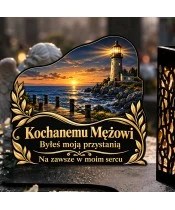 Znicz solarny LED XL dla męża - Latarnia miłości - zbliżenie