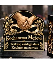 Znicz solarny LED XL dla męża - Uścisk na zawsze - zbliżenie
