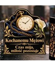 Znicz solarny LED XL dla męża - Czas mija, miłość zostaje - zbliżenie