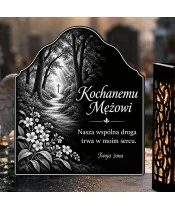 Duży znicz solarny LED XL - Wspólna droga dla męża - grawer - 4