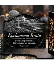 Duży znicz solarny LED XL - Światło wspomnień dla brata - grawer - 4