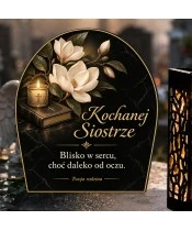 Duży znicz solarny LED XL - Kwiaty pamięci dla siostry - 4