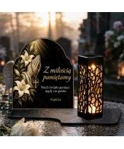 Duży znicz solarny LED XL - Modlitwa i pamięć - 2