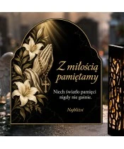 Duży znicz solarny LED XL - Modlitwa i pamięć - 4