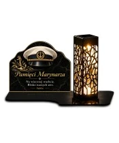 Duży znicz solarny LED XL - Marynarz - czapka kapitańska - 1