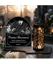 Duży znicz solarny LED XL - Marynarz - mundur galowy - grawer - 2
