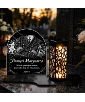 Duży znicz solarny LED XL - Marynarz - mundur galowy - grawer - 3