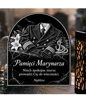 Duży znicz solarny LED XL - Marynarz - mundur galowy - grawer - 4