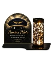 Duży znicz solarny LED XL - Pilot - czapka lotnicza - 1
