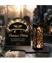 Duży znicz solarny LED XL - Pilot - czapka lotnicza - 2