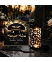 Duży znicz solarny LED XL - Pilot - czapka lotnicza - 3